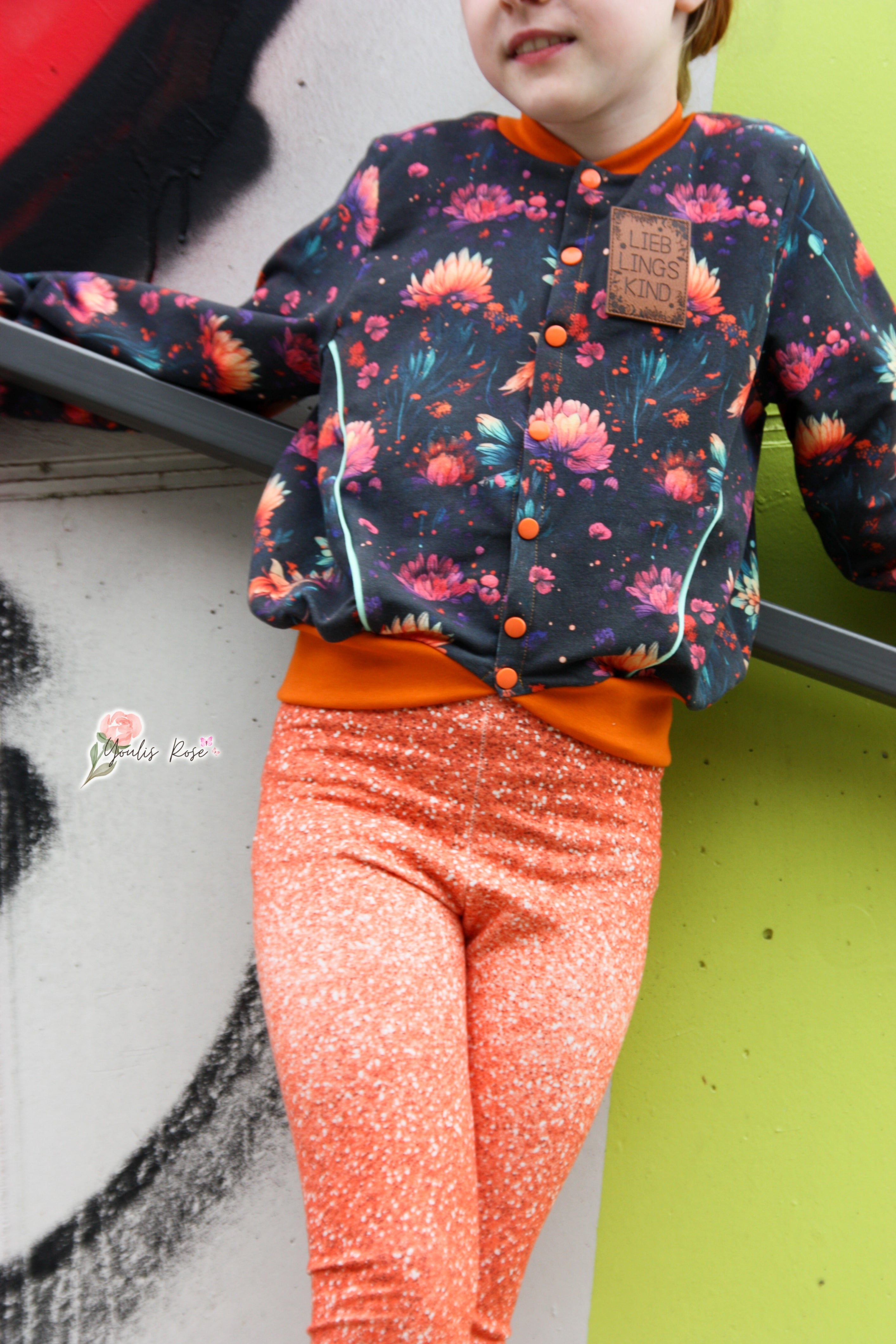 Orange Neon Blumen